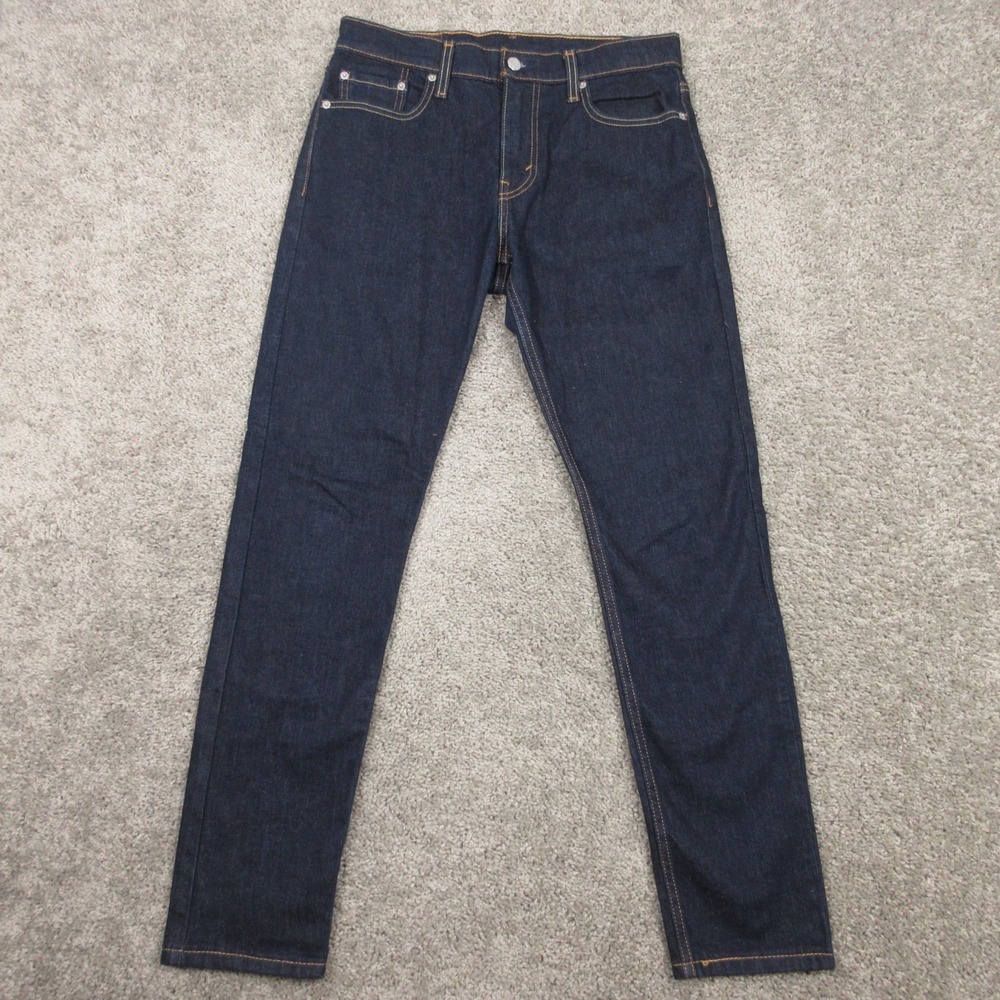 Levis Jeans Mens 30x32 Blue 512 Slim Tapered Dark Wash Stretch Denim Pants EUC